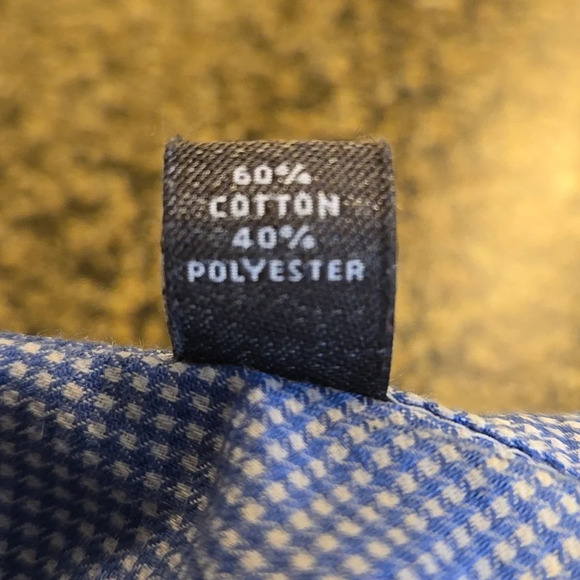 Geoffrey Beene Men Long Sleeve Button Up Shirt Checked Pattern Size 17 (34/35) - Picture 8 of 13